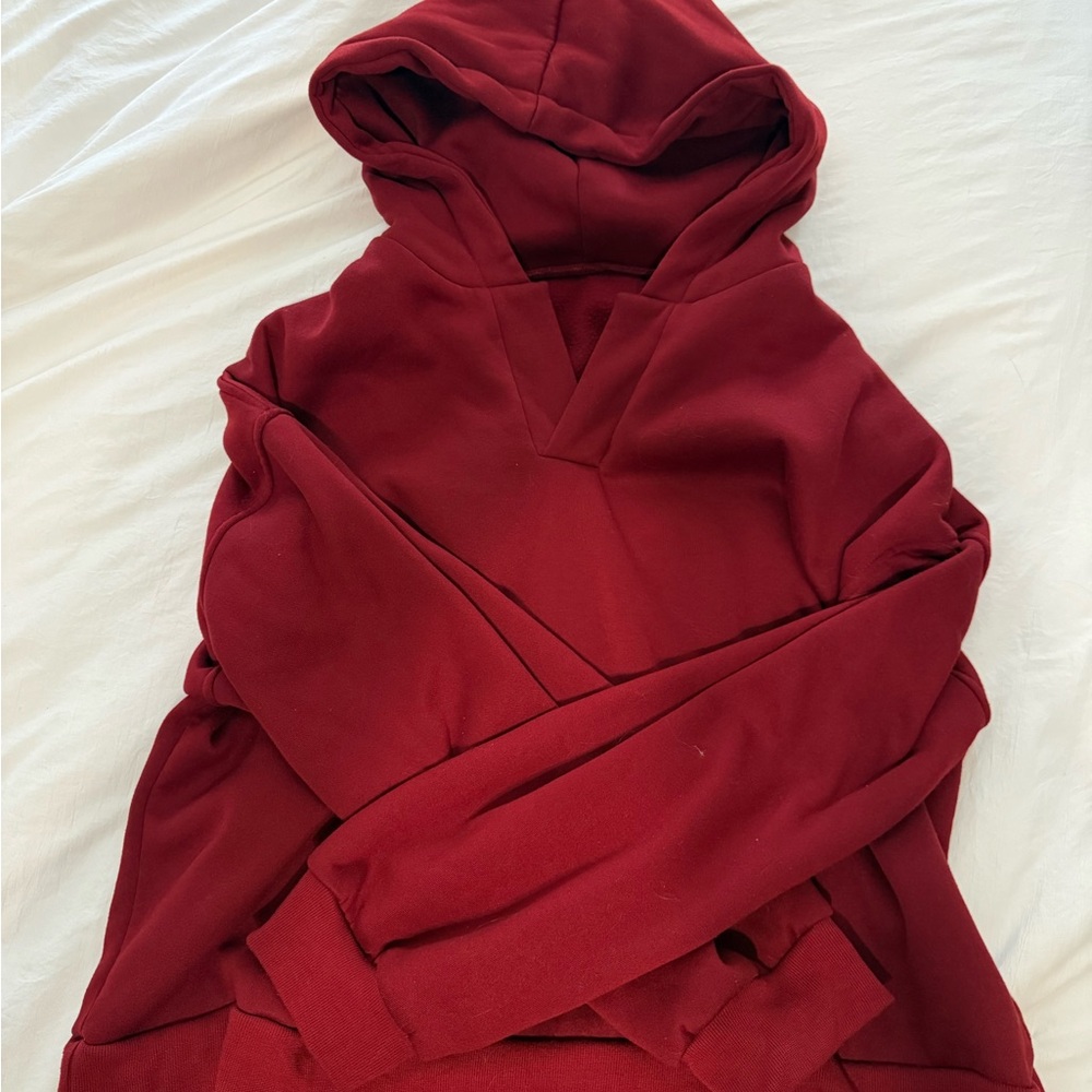 SHEIN Burgundy V-Neck Women's Sweater